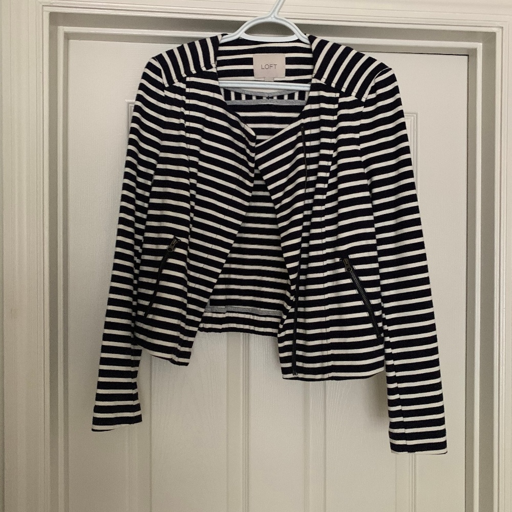 Navy Striped Blazer